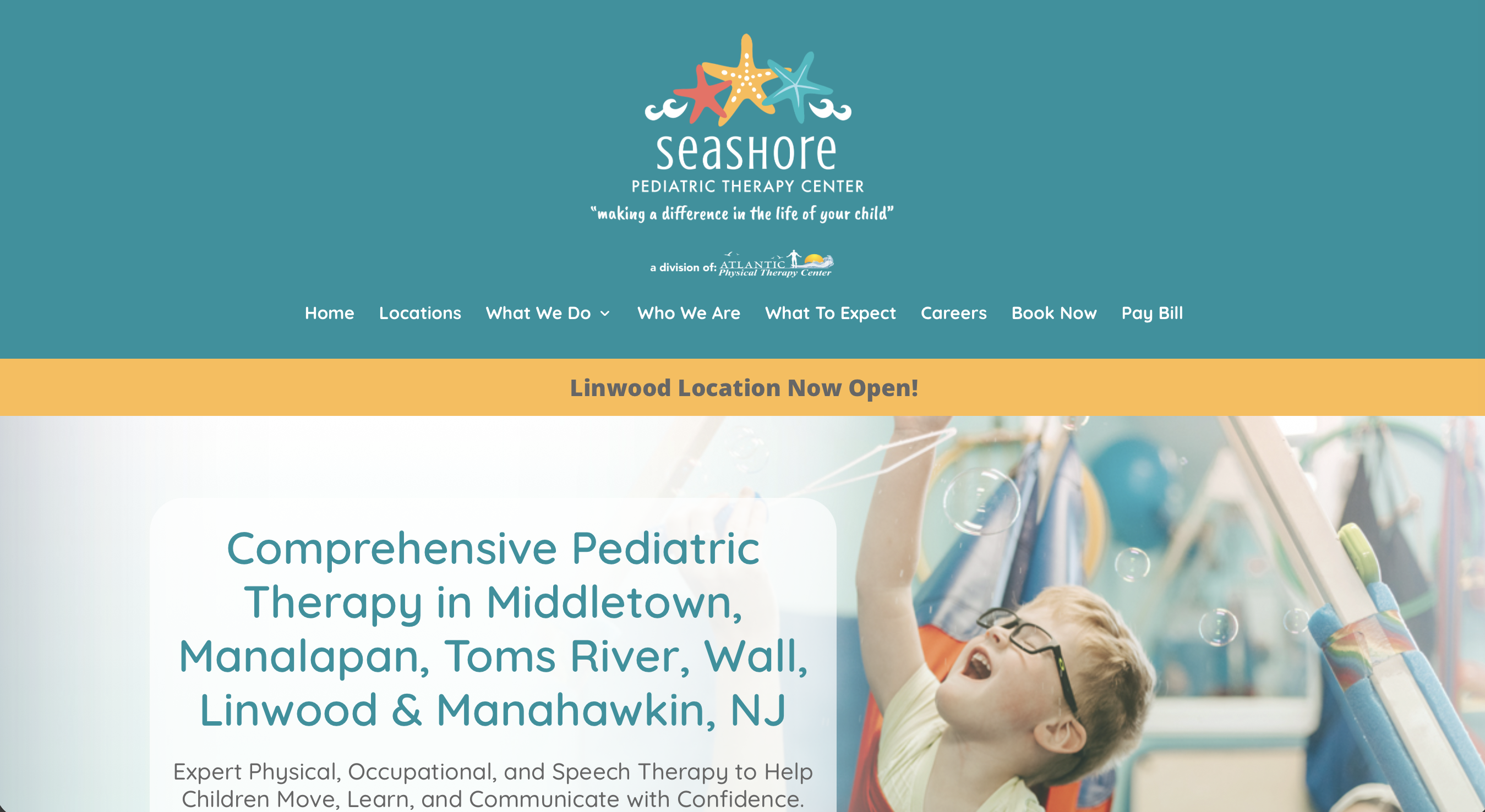 Seashore Pediatric Therapy Center website